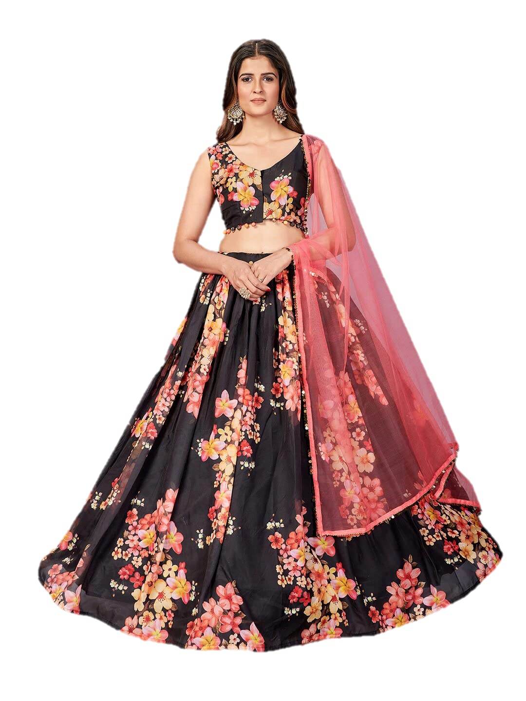 Exquisite Indian Designer Embroidered Net Lehenga with Stitched Blouse & Dupatta - Perfect for Weddings, Festivals & Cultural Events