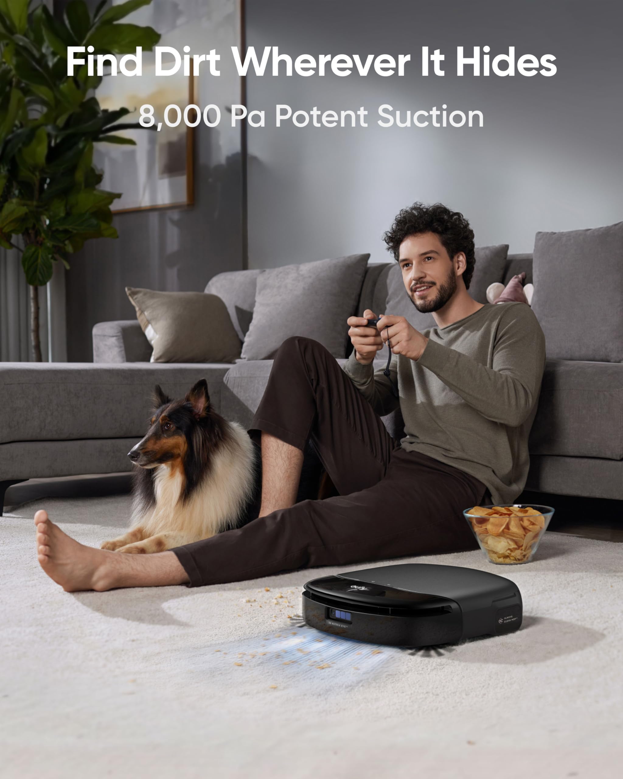 eufy Robot Vacuum Omni S1 Pro - Smart Self-Emptying Robotic Vacuum for Hard Floors & Carpets | Perfect for Pet Hair, Daily Cleaning & Large Homes