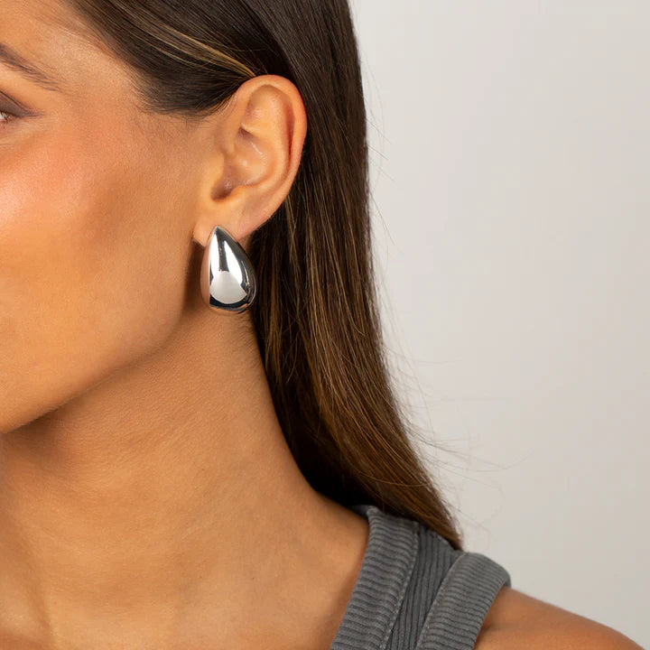 Chunky Teardrop Earrings for Women - Sterling Silver Dangle Earrings | Boho Chic Jewelry for Parties, Weddings & Everyday Wear