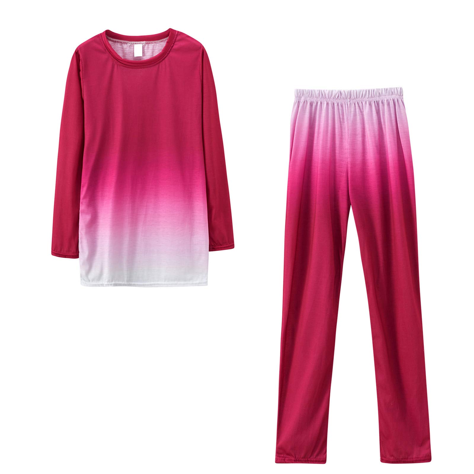 Women's Tie-Dye Print Sweatshirt and Jogger Pants Set - Pink Athletic Tracksuit for Yoga, Gym & Casual Wear | Fashion Sportswear Outfit