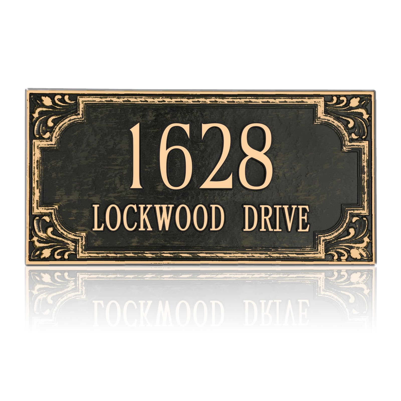 Personalized Metal Address Plaque - Custom House Number Sign for Outside, Fence, Driveway & Apartment (10