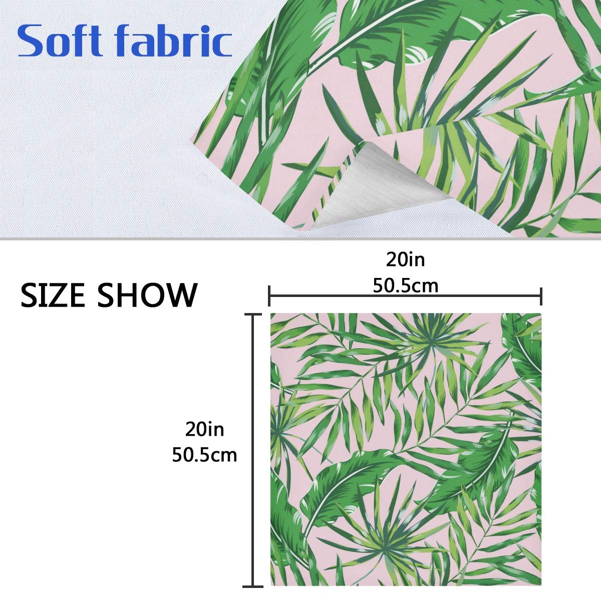 AUUXVA 20x20in Tropical Leaves Cloth Napkins - Washable & Wrinkle-Free Dinner Napkins for Wedding, Party & Restaurant Decor - Perfect for Everyday Use, Fine Dining & Special Occasions