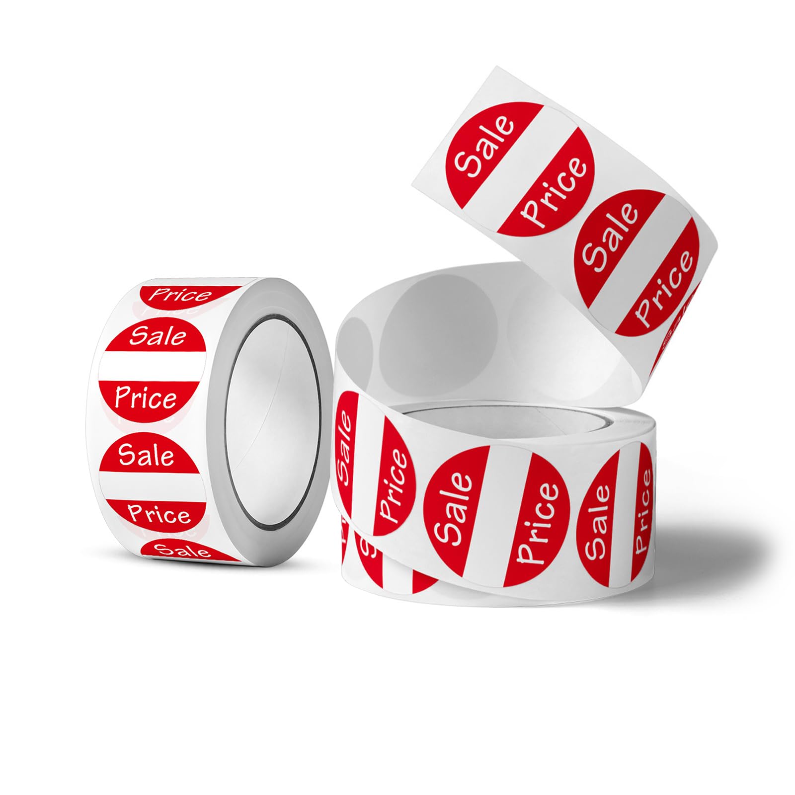 500 Pack Bright Red 1-Inch Round Price Stickers - Perfect for Garage Sales, Yard Sales, Retail Discounts, Gift Labels & Jar Organization - Durable Adhesive for Pricing, Tagging & Organizing Items