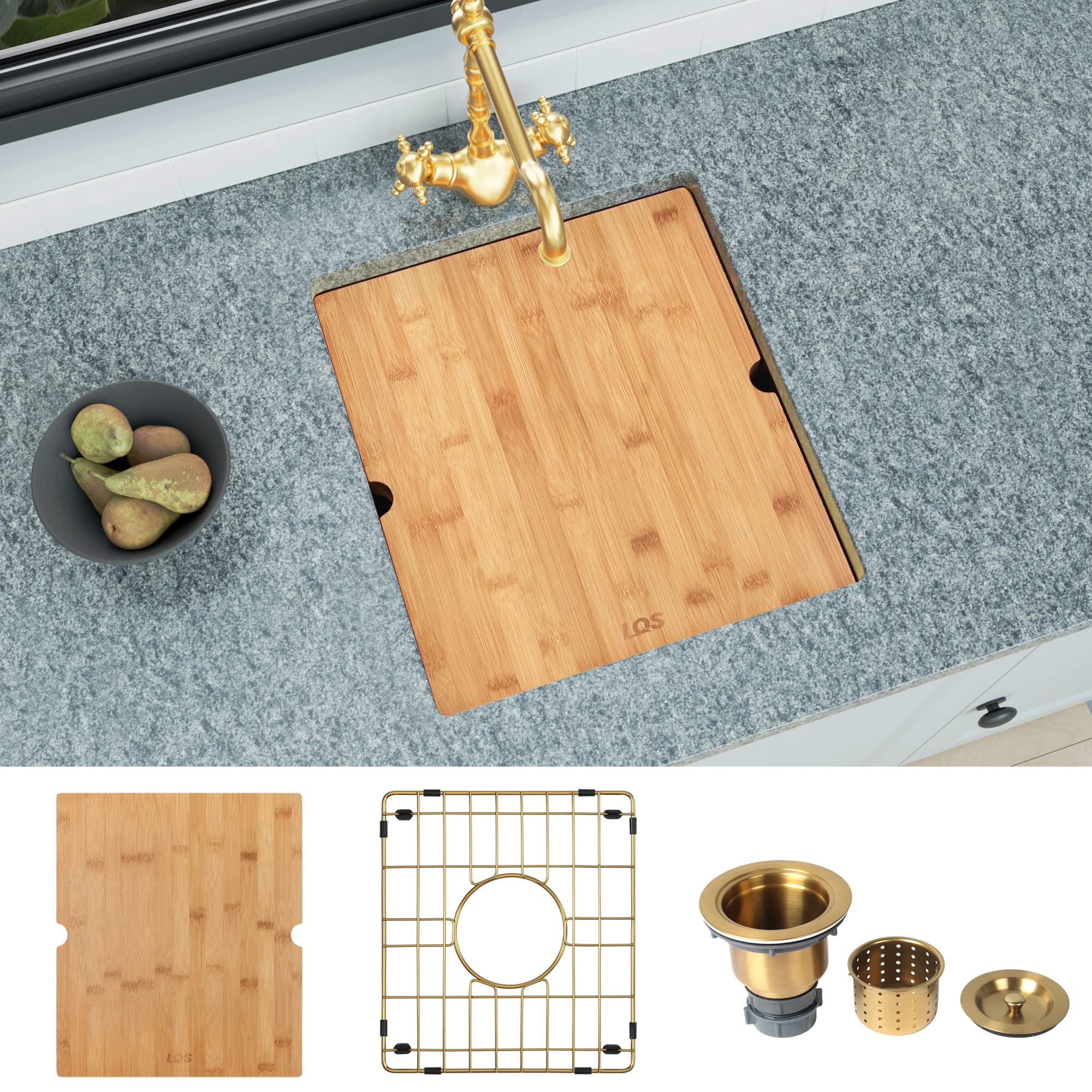Premium Gold Undermount Bar Sink - 15