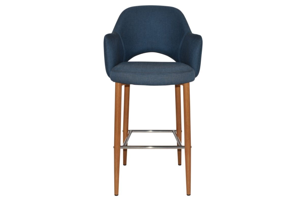 EZ Hospitality Avalon Stool with Arms - Light Oak Finish - 750mm Seat Height - Perfect for Kitchen Islands, Bars & Commercial Settings