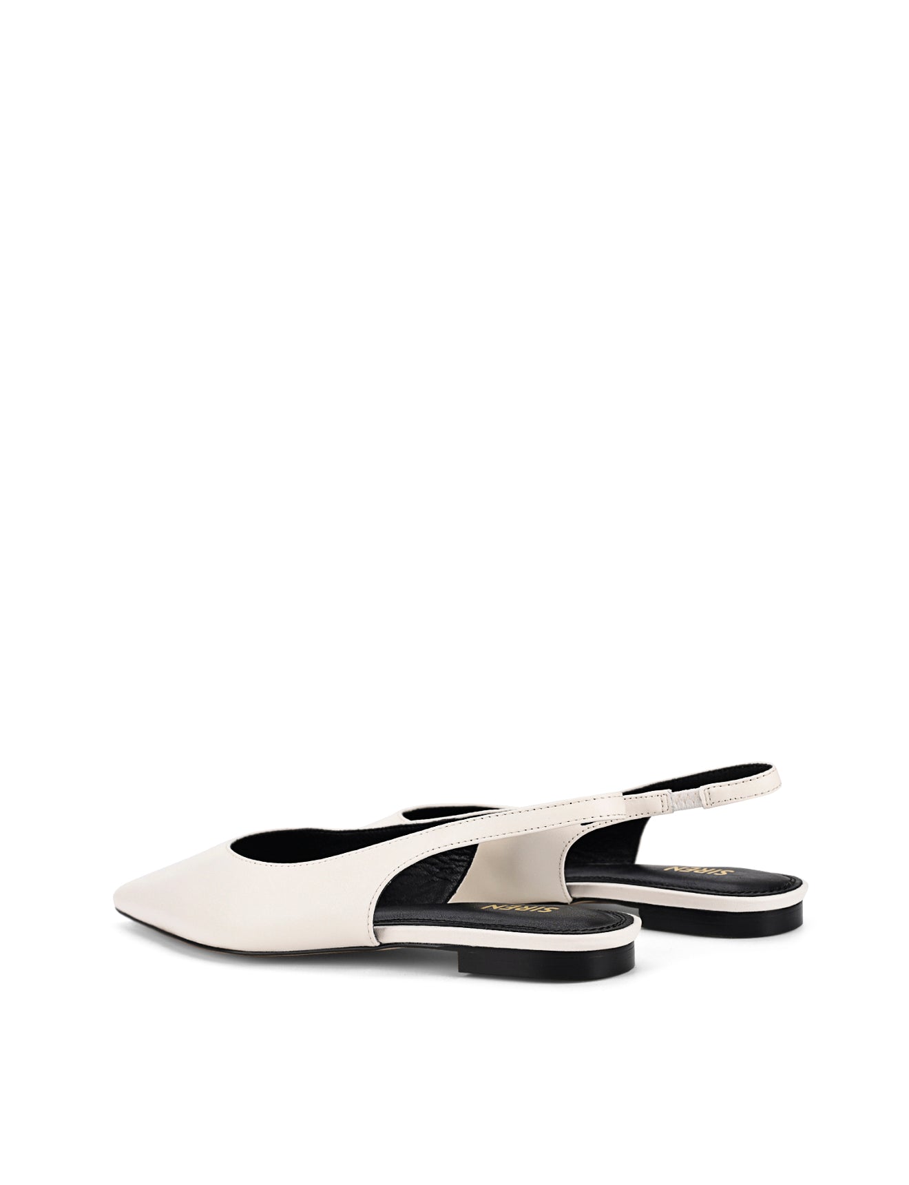 Lorie Slingback Flats - Women's Comfortable Leather Ballet Shoes in Chalk White | Perfect for Office, Wedding & Casual Outfits