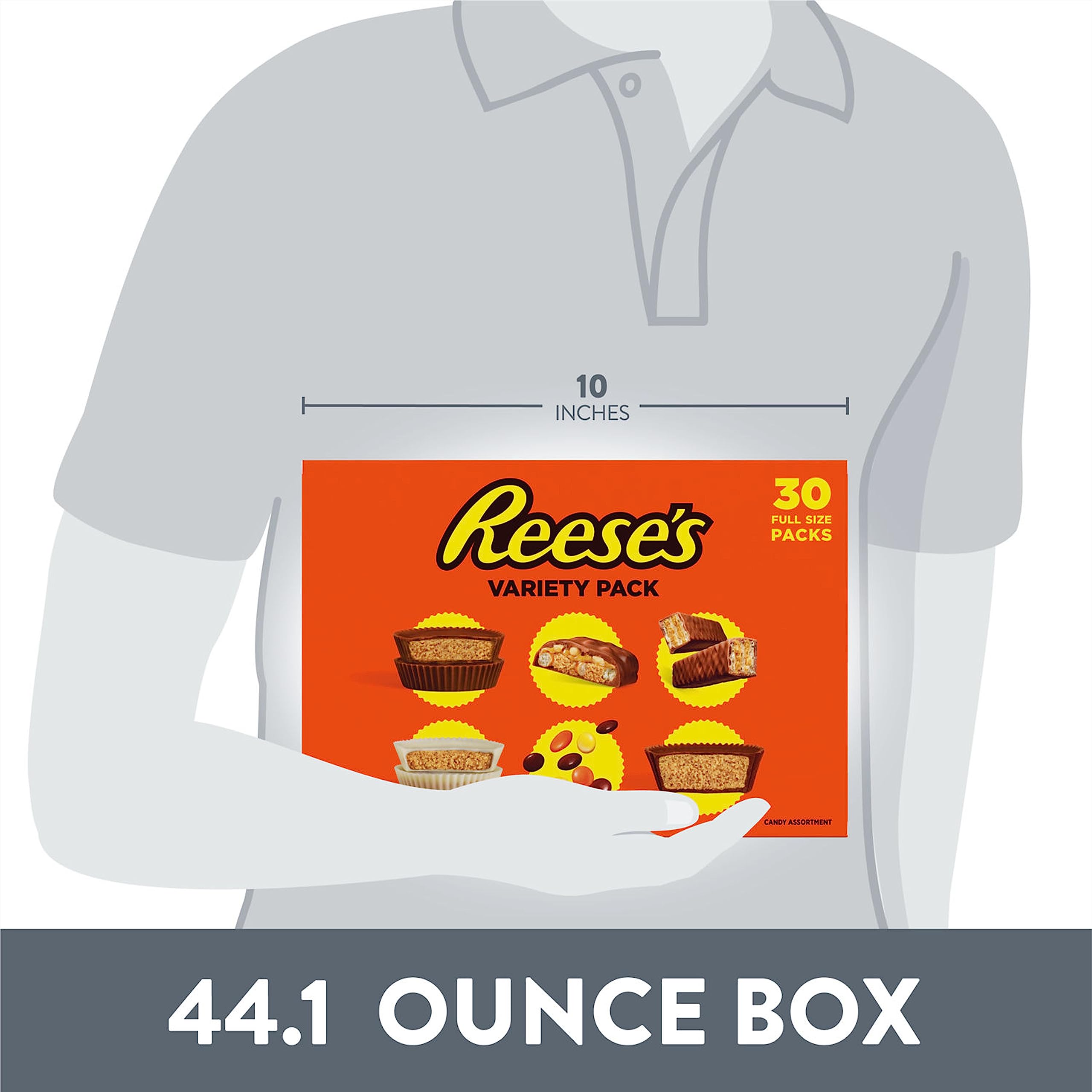 King Size Candy Variety Pack - 12 Bars (Payday, Reese's, Kit Kat) for Parties & Gifts