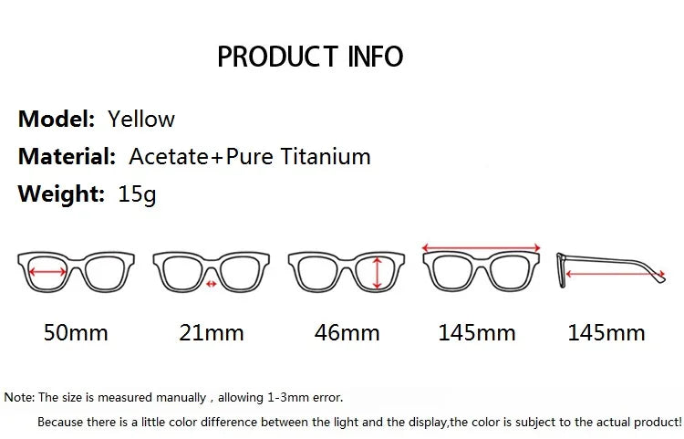 Aimee Unisex Full Rim Round Acetate Titanium Eyeglasses 14546 - Lightweight & Durable Frame for Men & Women - Perfect for Reading, Work, and Everyday Wear
