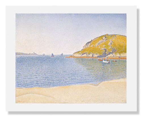 Paul Signac 'Port of Saint Cast' Painting - Vintage Art Print, French Impressionist Seascape Wall Decor for Living Room, Office & Gallery