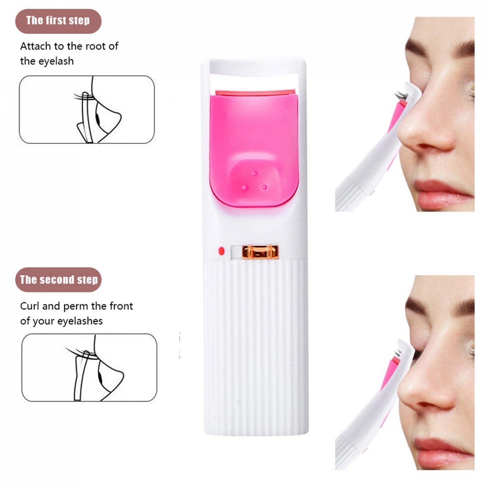 Electric Heated Eyelash Curler with Soft Silicone Pad - Painless Lash Curling Tool for Natural Long-Lasting Curls | Perfect for Daily Makeup, Special Occasions & Travel