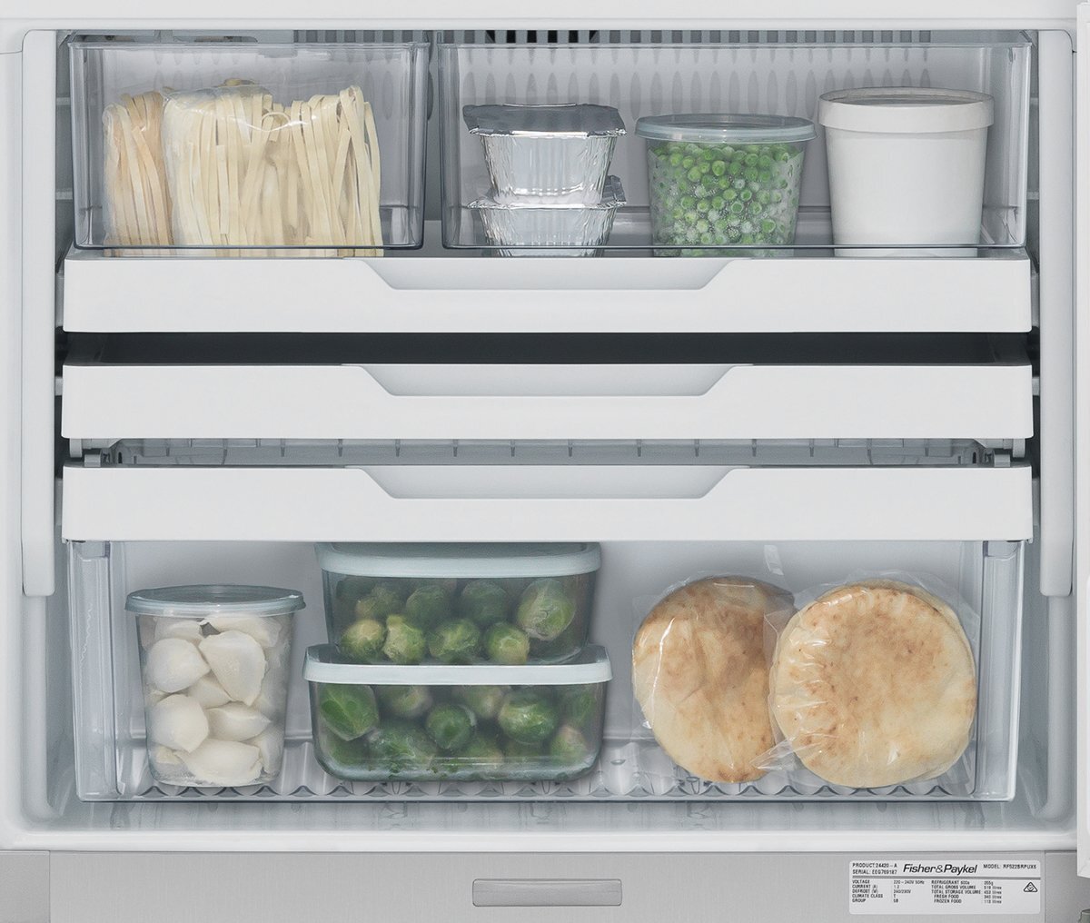 Fisher & Paykel 494L Bottom Mount Refrigerator with ActiveSmart Technology - Stainless Steel RF522BRPX6 | Energy Efficient French Door Fridge for Modern Kitchen & Open Plan Living Spaces