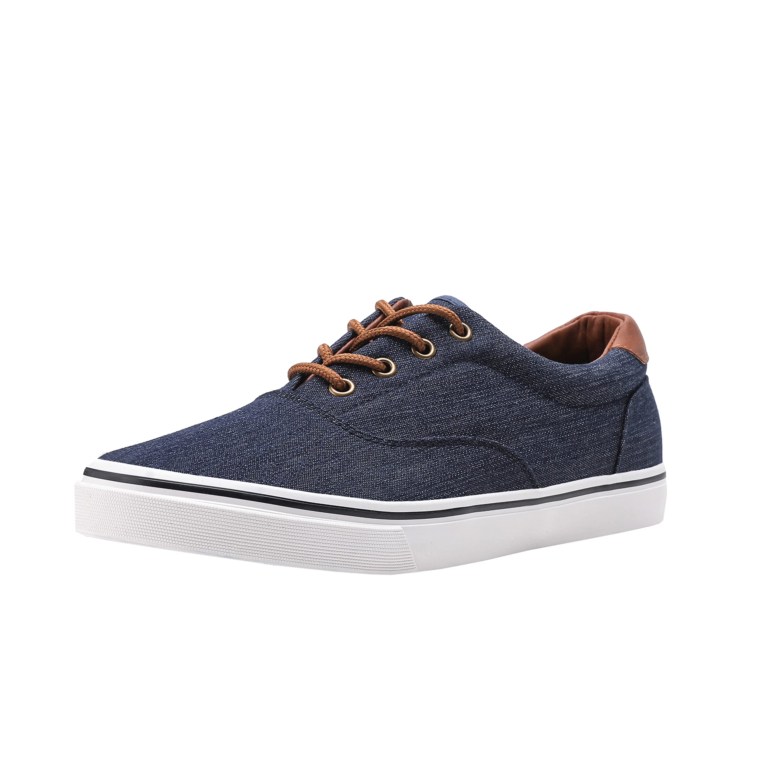 Men's Black Canvas Sneakers - Low Top Classic Casual Shoes with Soft Cushioned Insole | Comfortable Walking & Dress Shoes for Everyday Wear, Office & Outdoor Activities