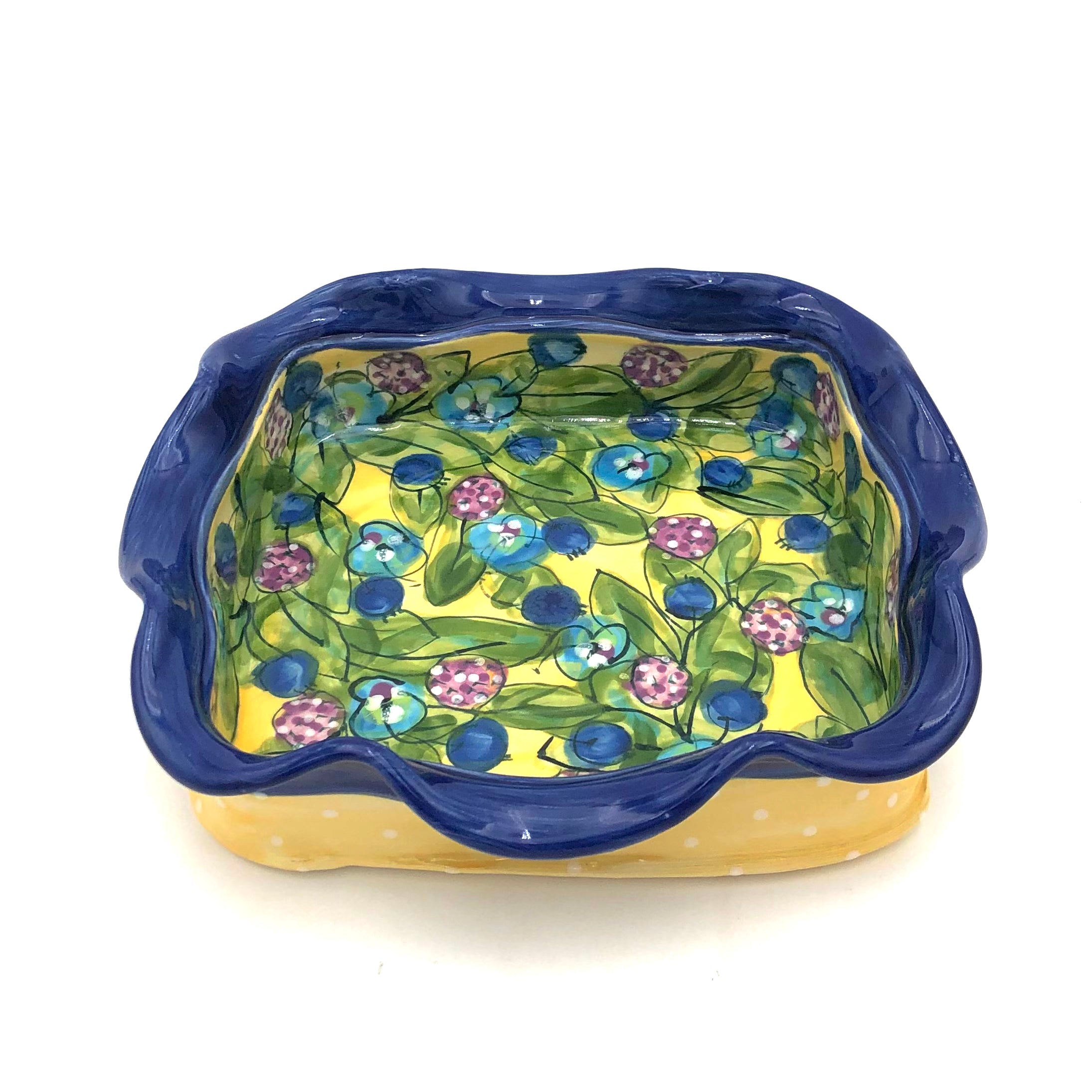 Susan & Peter Stark Yellow Ceramic Brie Baker - Oven Safe Cheese Warmer for Parties & Entertaining