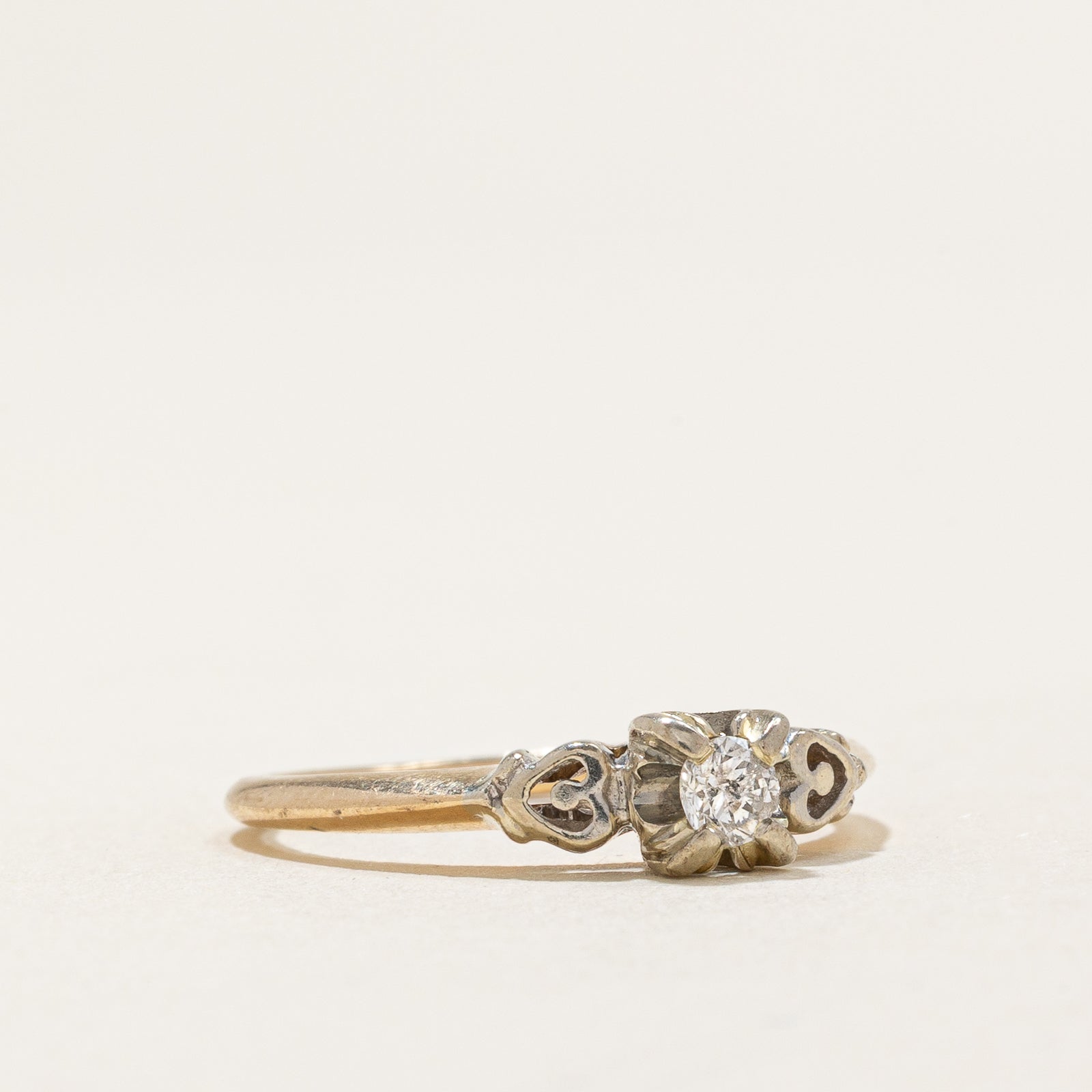 Vintage Single Stone Diamond Ring - 0.10ct Round Cut Solitaire Engagement Ring, Size 5.25, 14K White Gold - Perfect for Proposals, Anniversaries & Special Occasions