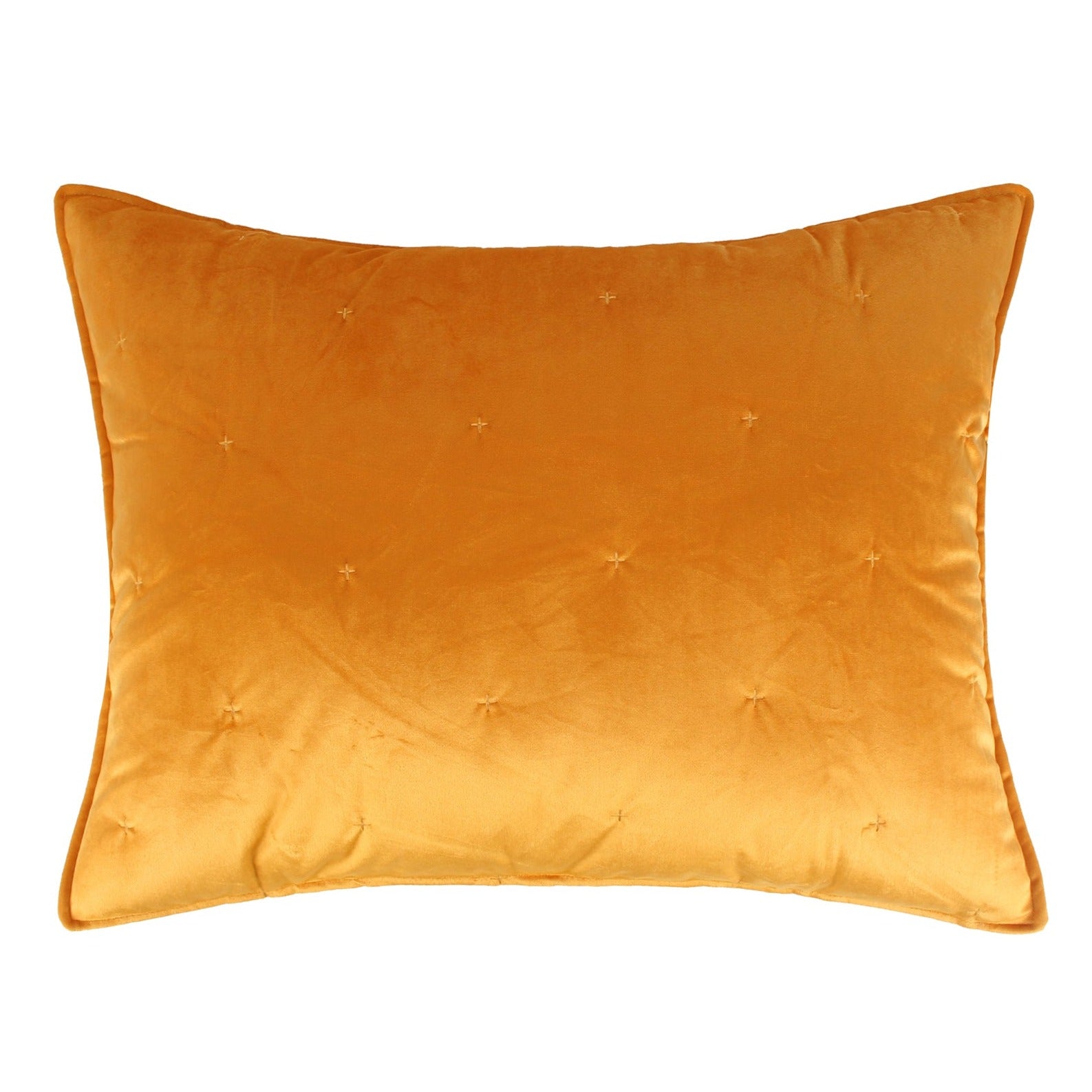 BH Calabria Velvet Ochre Standard Sham - Premium Velvet Pillow Sham for Bedroom Decor, Luxury Bedding Accessory for Sofa, Couch & Home Styling
