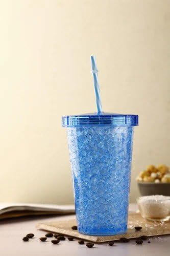 SNAPPYSPEED Reusable Plastic Tumbler with Straw - Leakproof Jelly Sipper Cup for Iced Coffee, Smoothies, Juice & Cold Drinks (BPA-Free, Multicolor, 1 Pack) - Perfect for Office, Gym, Travel & Outdoor Activities