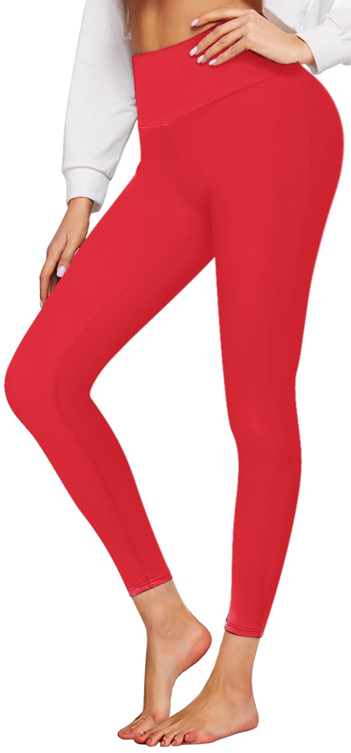 High Waisted Yoga Pants for Women - Tummy Control Workout Leggings, Non See-Through Running Tights for Gym, Lounge & Everyday Wear