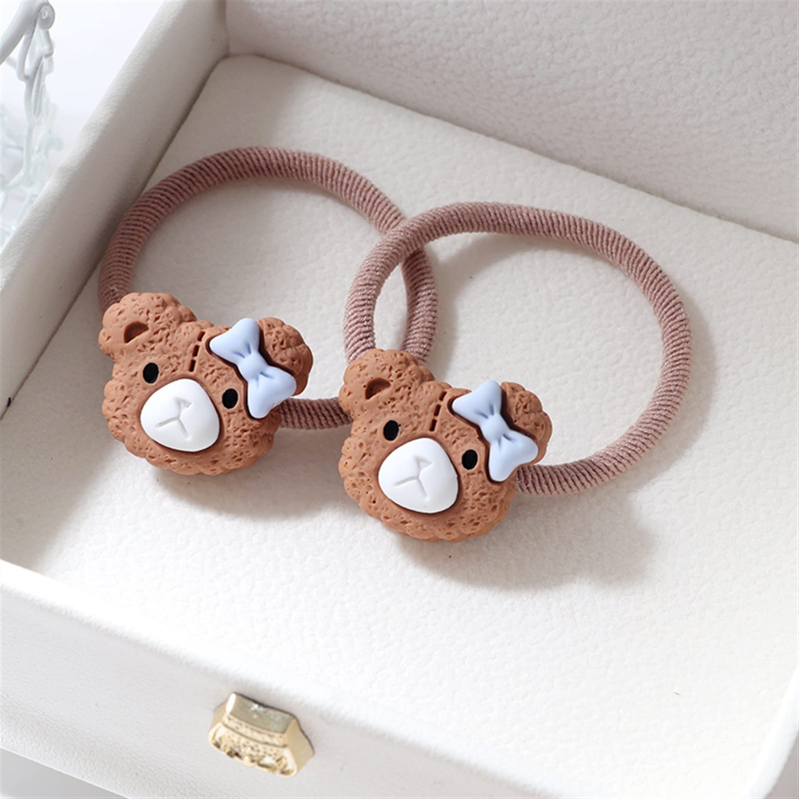 Durable 2-Pack Cute Cartoon Animal Hair Bands for Girls - Soft Elastic Ponytail Holders, Baby Headbands & Hair Accessories for Children (Style-5) - Perfect for School, Playtime & Daily Hair Styling