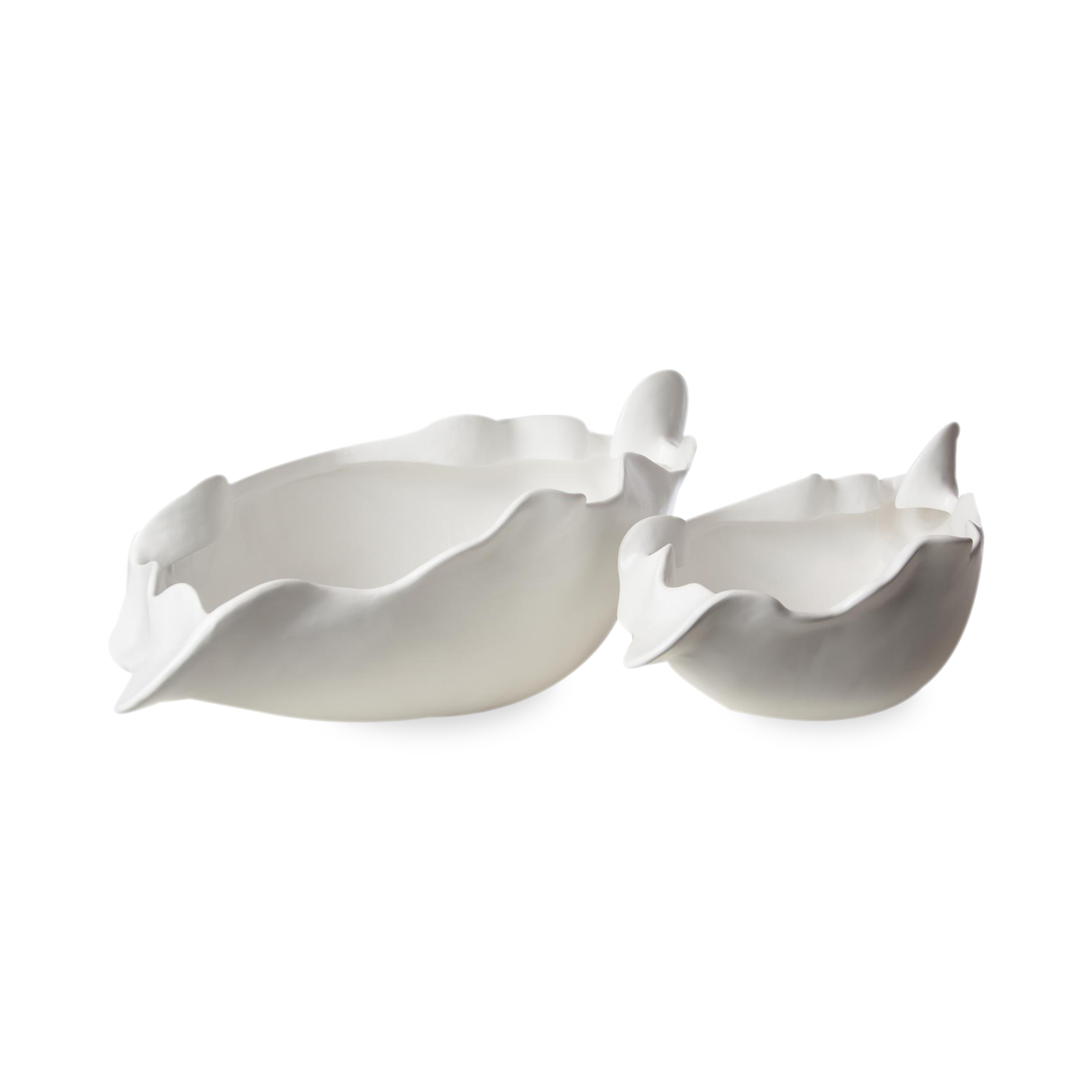 Free Form Bowl Matte White - Handmade Ceramic Serving Bowl for Salads, Pasta & Desserts | Perfect for Dining, Entertaining & Home Decor