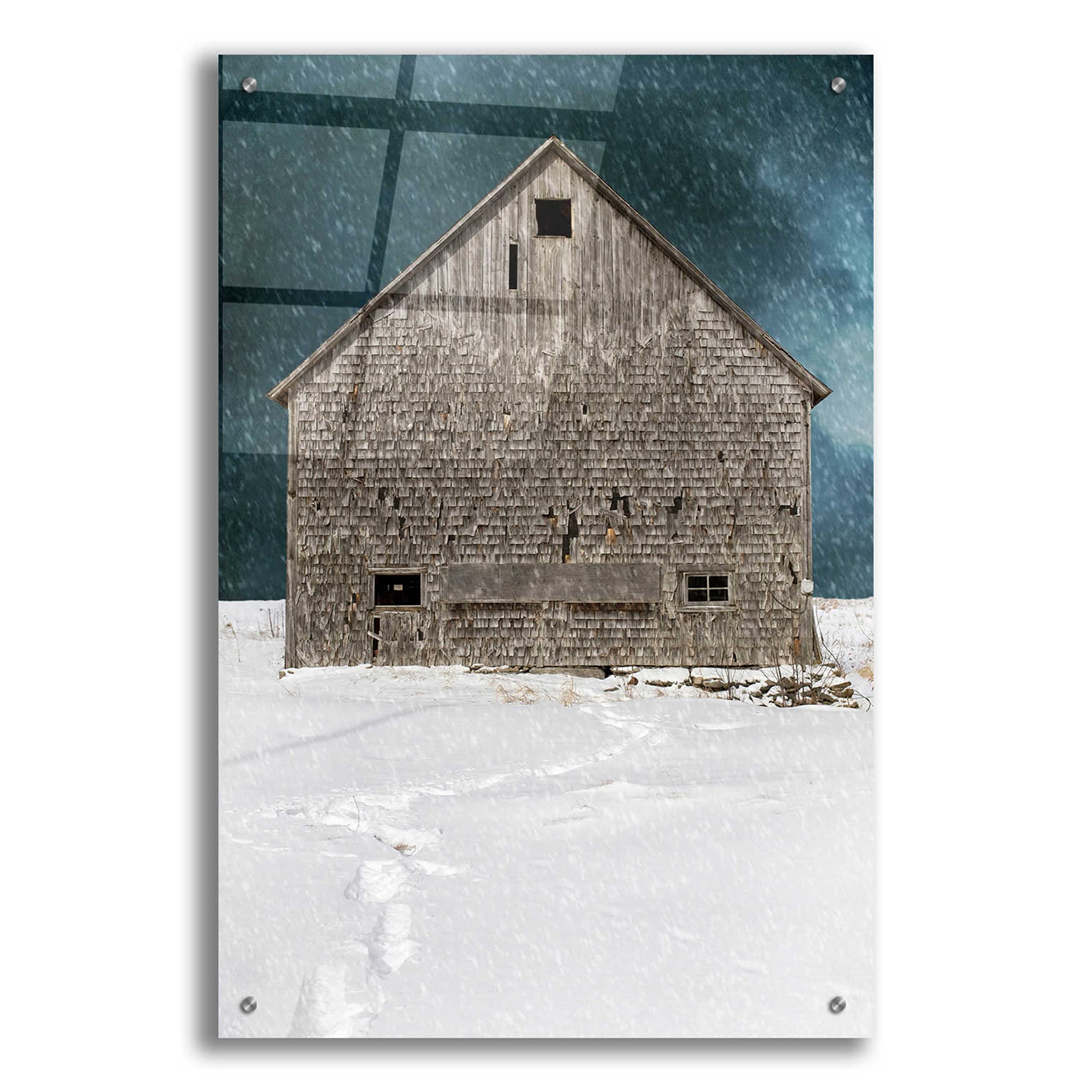 Epic Art 'Old Barn' by Edward M. Fielding - Premium Acrylic Glass Wall Art Print 24x36 Inches - Perfect for Living Room, Bedroom & Office Decor