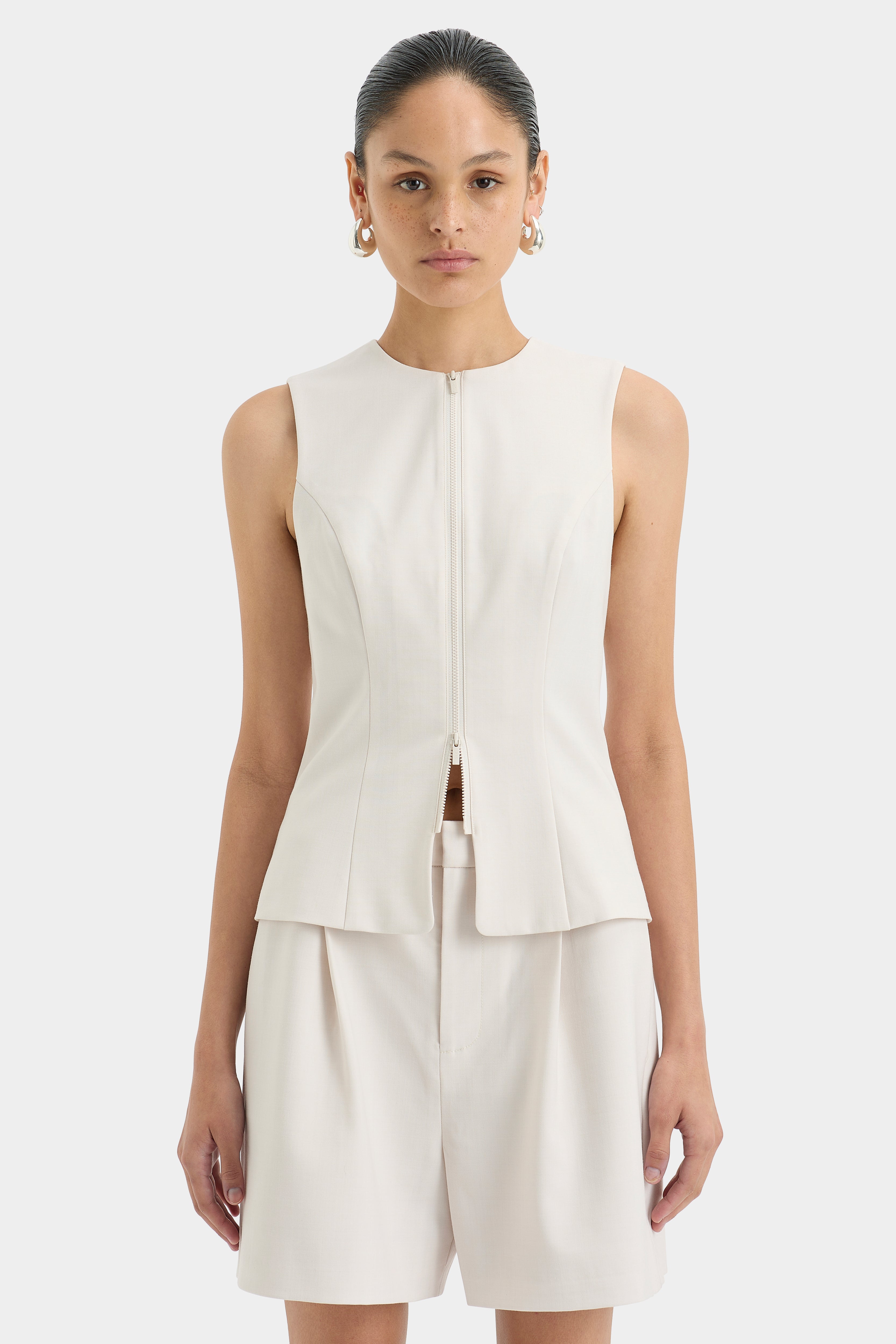 Laredo Zip Top Light Ecru - Stylish Women's Casual Jacket for Outdoor Adventures & Everyday Wear