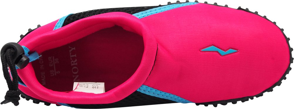 NORTY Wave Aqua Sock Water Shoes for Women - Quick-Dry Swim Beach Shoes with Non-Slip Sole - Lightweight Aqua Socks for Swimming, Surfing, Kayaking & Water Sports