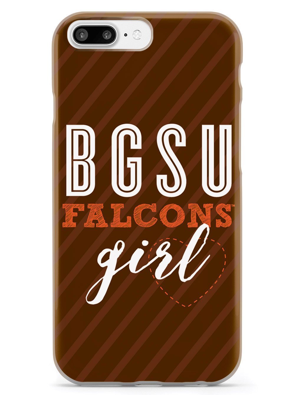 BGSU Falcons Inspired iPhone 8 Plus Case - 3D Textured Protective Cover with Shock Absorption | Perfect for School Spirit, Daily Use & Sports Fans (Compatible with Apple iPhone 8 Plus)