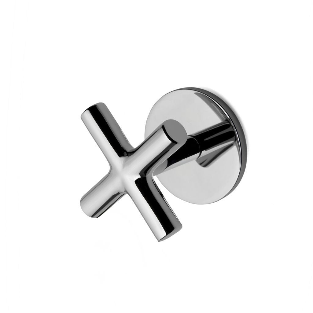 Waterworks Flyte Volume Control Valve Trim with Metal Cross Handle in Brass - Perfect for Bathroom & Kitchen Faucet Upgrades, DIY Plumbing Projects