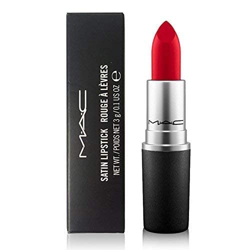 MAC Satin Lipstick in MAC Red - Long-Lasting, Highly Pigmented Lip Color for Everyday Wear & Special Occasions