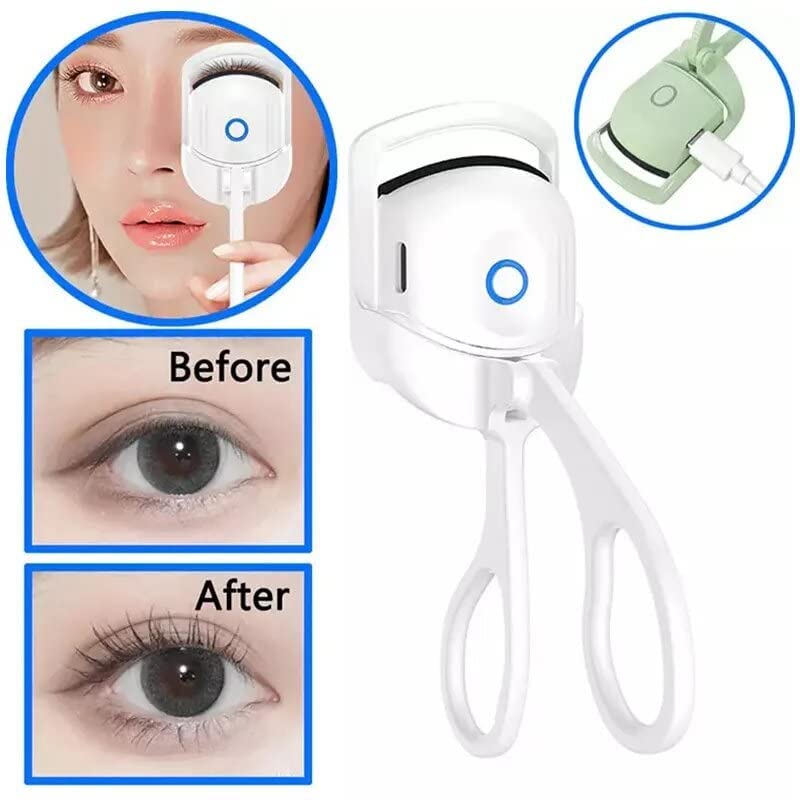 Crobat Heated Eyelash Curler - Quick & Long Lasting Portable Lash Curler for Women | Perfect for Home, Travel & Daily Makeup Routine