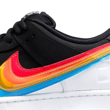 Nike SB Dunk Low Pro Polaroid Black Multi University Red Sneakers - Men's Skateboarding Shoes for Streetwear & Casual Style | Perfect for Skating, Urban Fashion & Everyday Wear