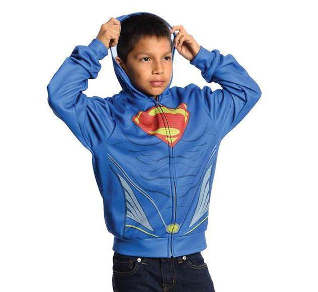 Rubies Man of Steel Superman Hoodie - Official Licensed Costume for Halloween, Cosplay & Superhero Fans | DC Comics Adult Apparel