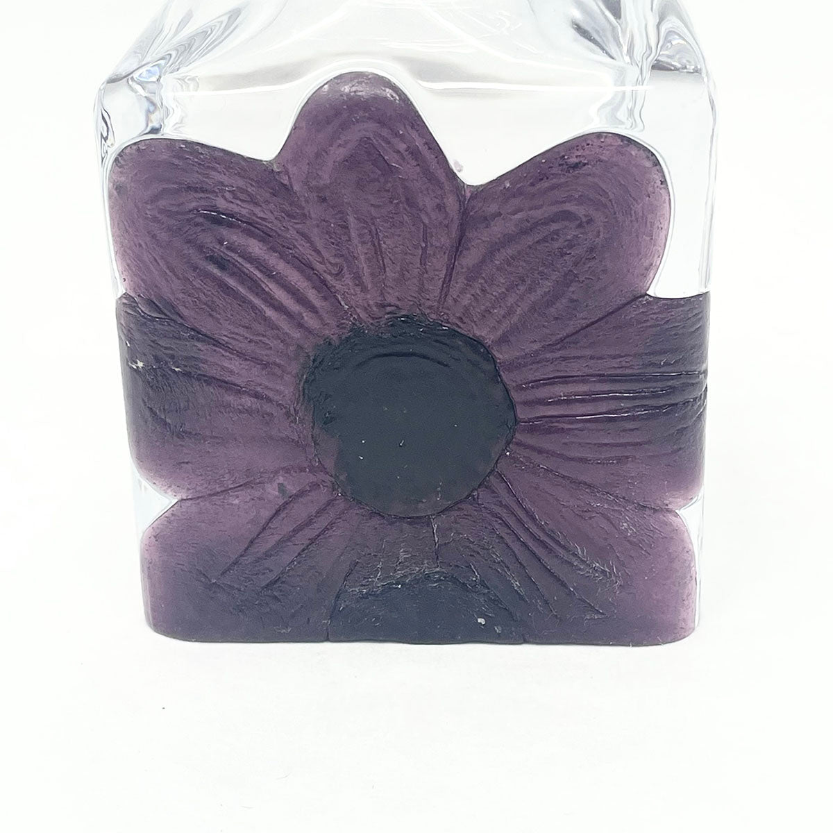 Elegant Daum Perfume Bottle with Purple Flower Design - Perfect for Home Decor, Gift Giving & Luxury Fragrance Display