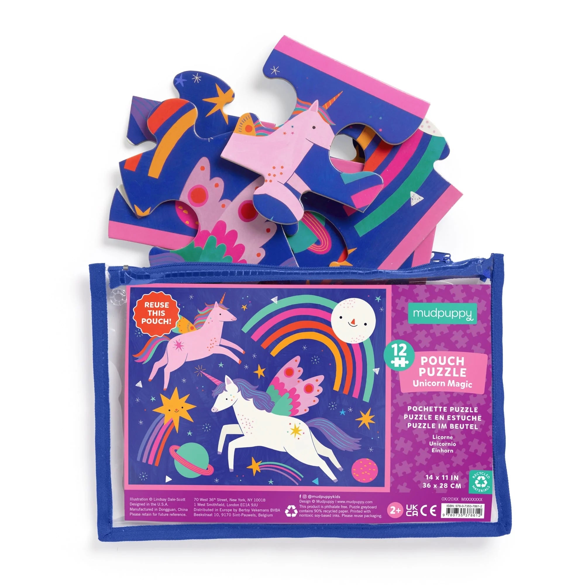 Unicorn Magic 12-Piece Puzzle Set for Kids - Fun Educational Toy for Preschool Learning & Birthday Gifts | Perfect for Classroom Activities, Travel Games & Family Bonding Time