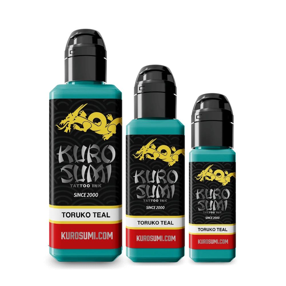 Kuro Sumi Toruko Teal - High-Quality Japanese Ink for Tattoo Artists & Calligraphy | Perfect for Professional Tattooing, Body Art & Japanese Calligraphy