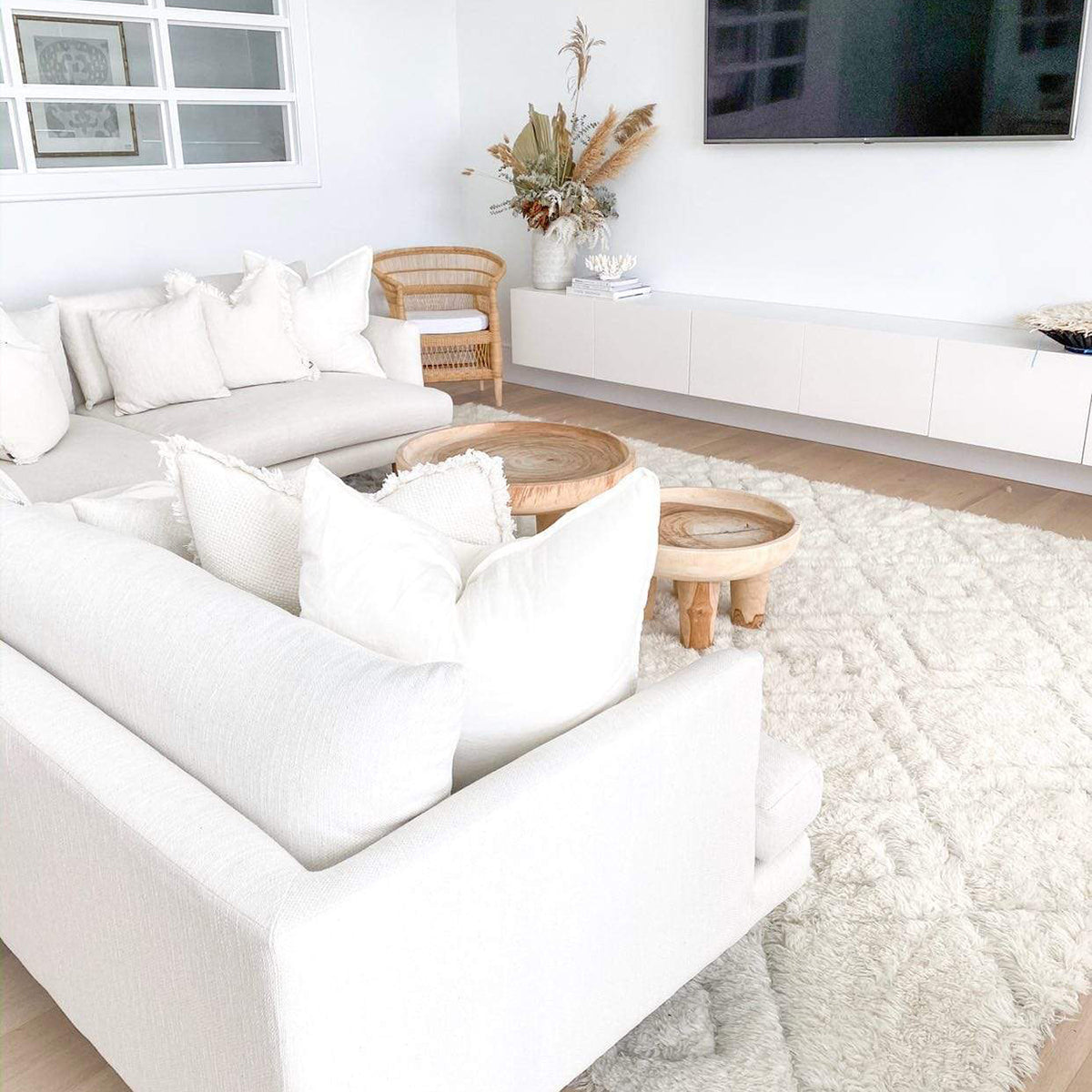 Alina Diamond Pattern Berber Wool Shag Rug - Soft & Luxurious Moroccan Style Area Rug for Living Room, Bedroom & Nursery - Perfect for Cozy Home Decor