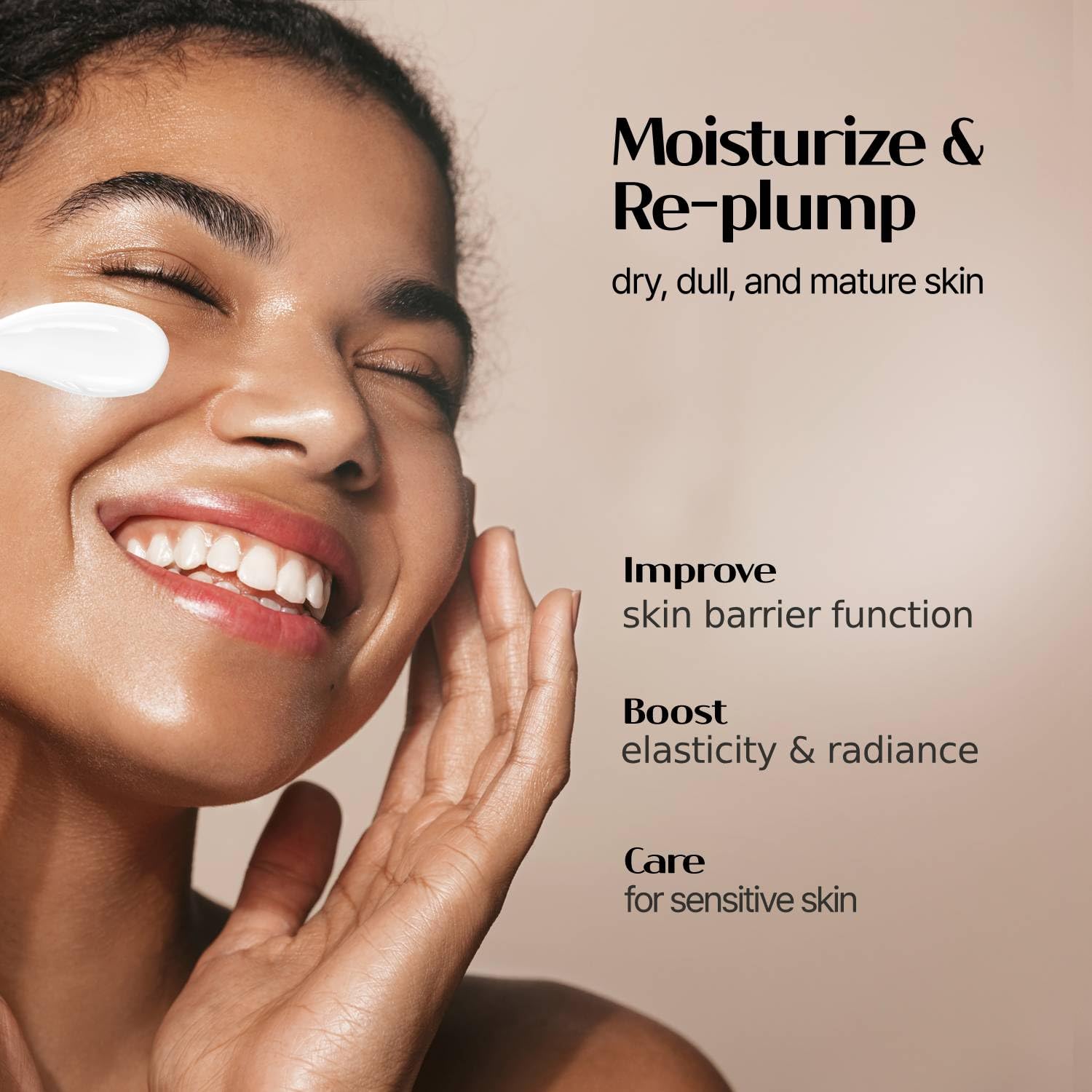 Ultra Moisturizing Derma Facial Cream - Oil Free Deep Hydrating Face Moisturizer for Dry & Sensitive Skin | Vegan, EWG Verified Korean Skincare with Hyaluronic Acid & Amino Acids | Non-Sticky, Unscented Lotion for Day & Night Use | Perfect for Daily Hydration & Anti-Aging Routine