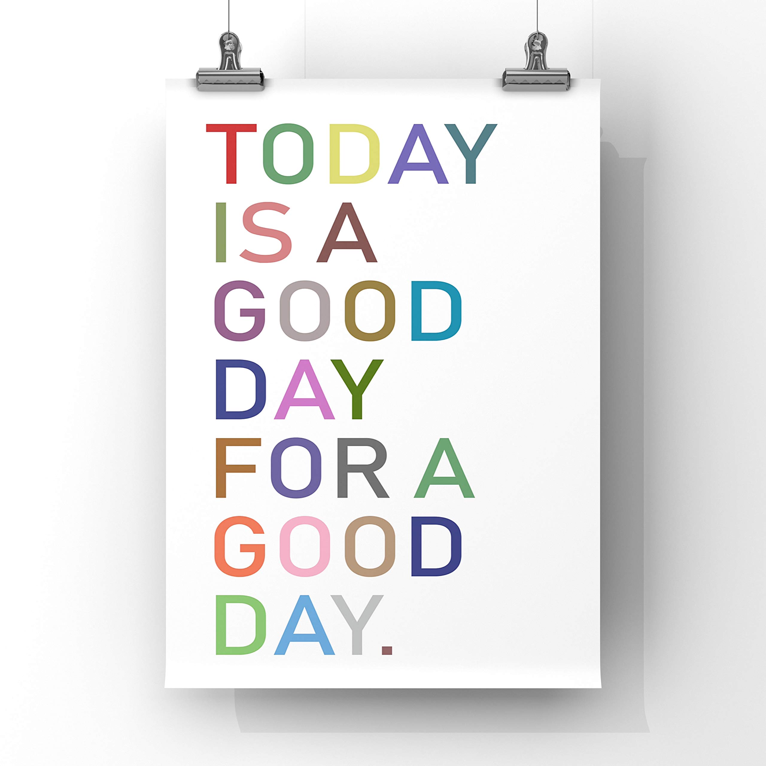 Today Is A Good Day Sign - Inspirational Wooden Wall Decor for Home & Office - Motivational Quote Sign for Living Room, Bedroom, Office - Perfect Gift for Housewarming, Birthday & Holidays