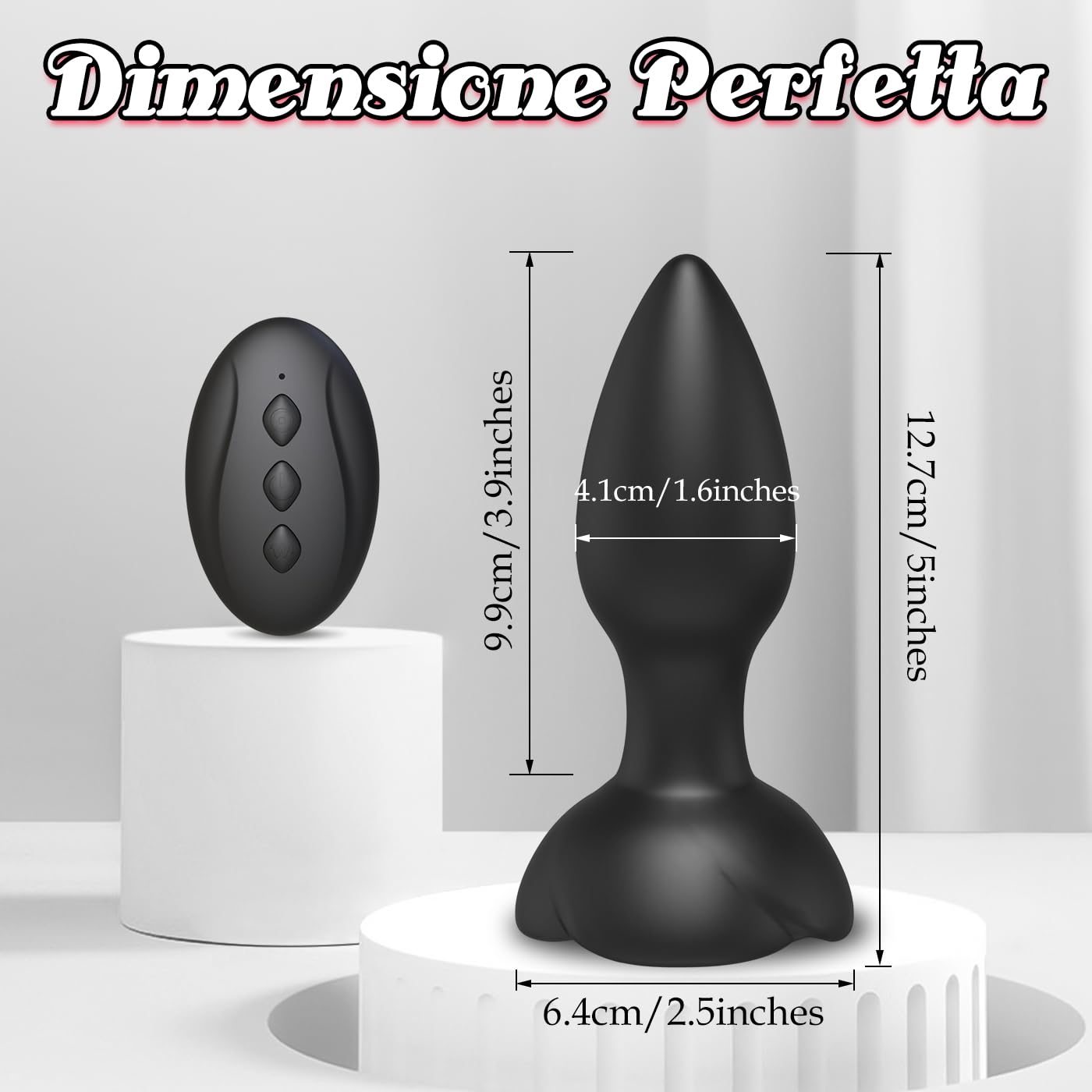 Remote Control Anal Vibrator for Women & Men - 10 Powerful Vibration Modes, Prostate Massager, Silicone Butt Plug Sex Toy for Couples Play, BDSM, Solo Pleasure & Sensual Exploration