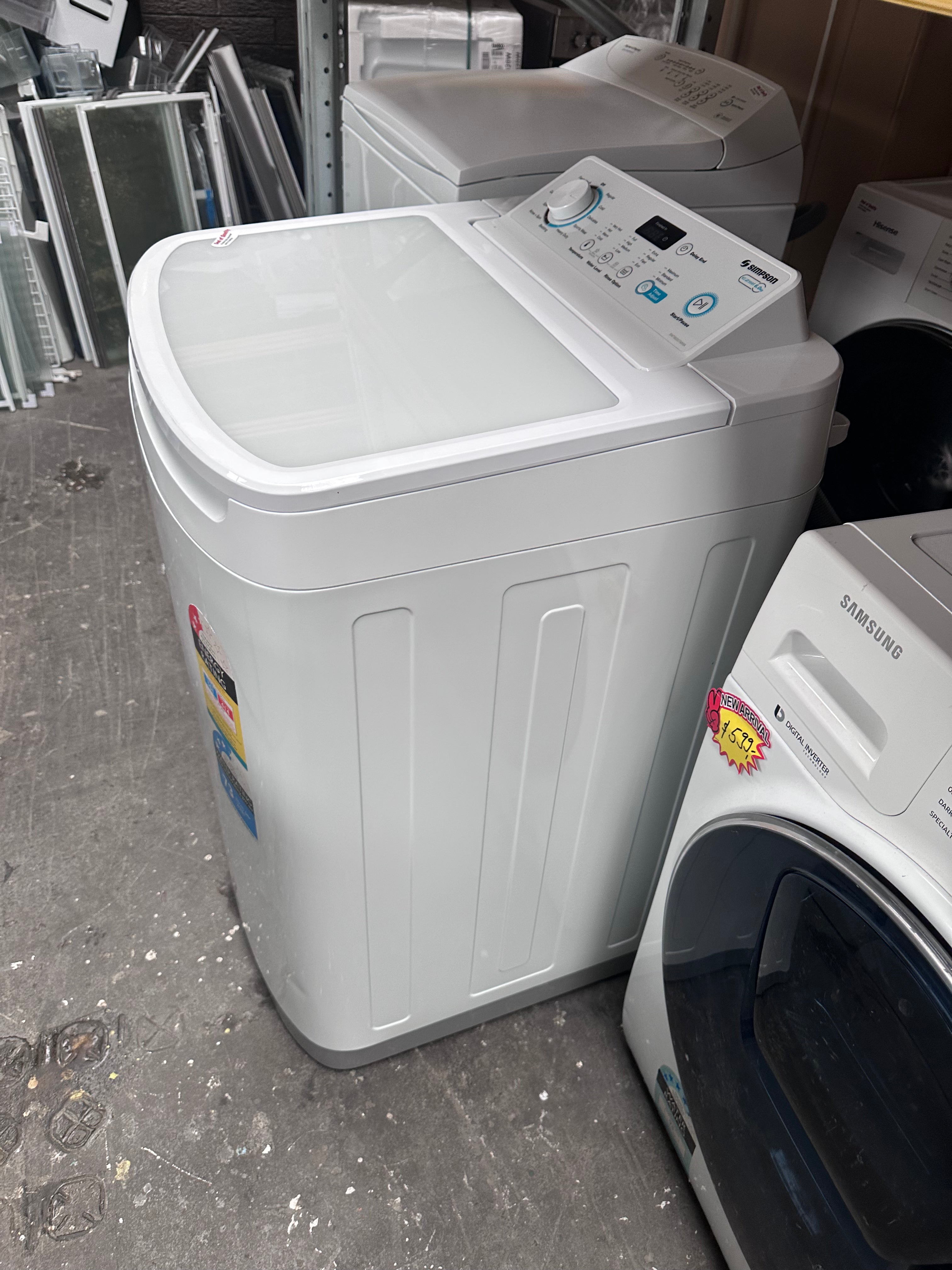 Refurbished Simpson 6kg Top Load Washing Machine - Energy Efficient Laundry Solution for Apartments & Small Homes