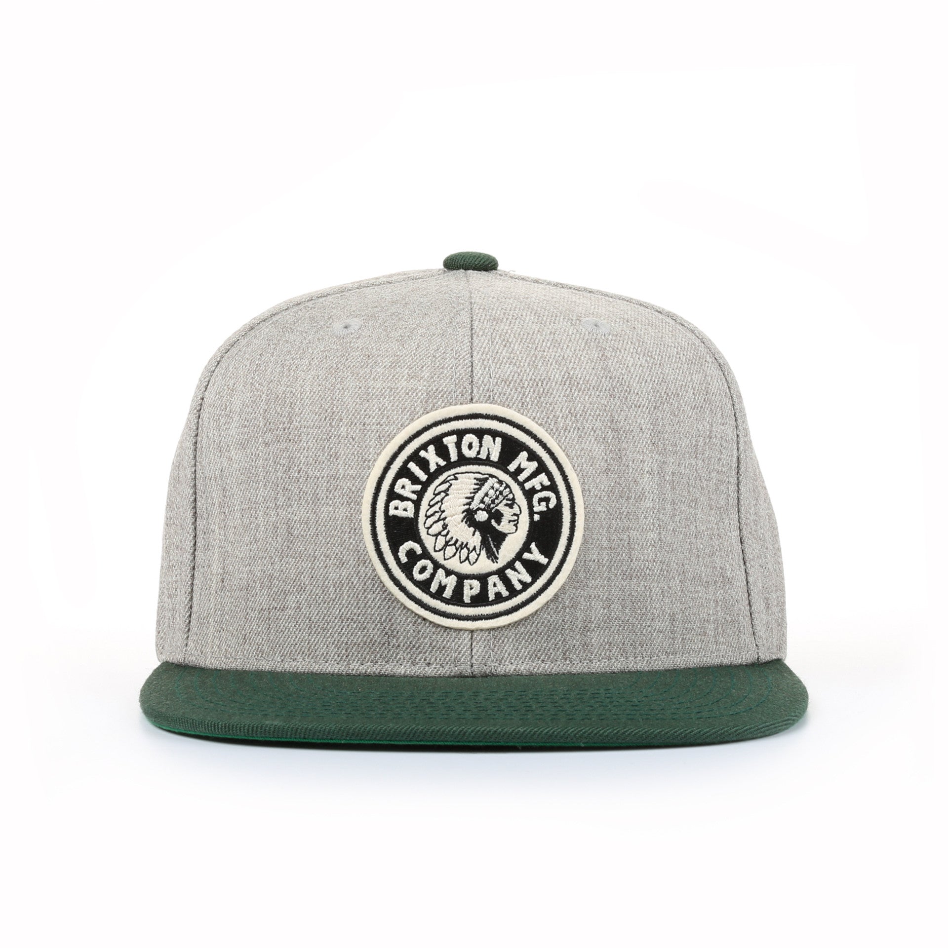 Brixton Rival Snapback Hat - Light Heather Gray Adjustable Baseball Cap for Men & Women - Perfect for Streetwear, Casual Outfits and Outdoor Activities
