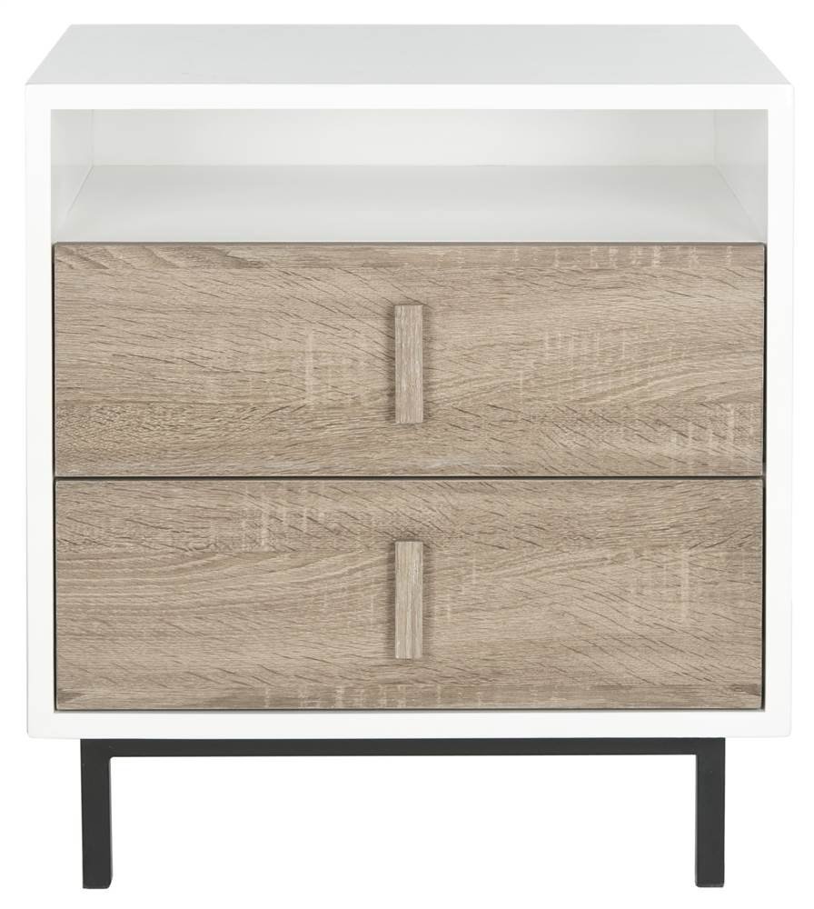 Safavieh Kefton Lacquer Cabinet - White Oak Finish Modern Storage Furniture for Living Room, Bedroom & Entryway Organization