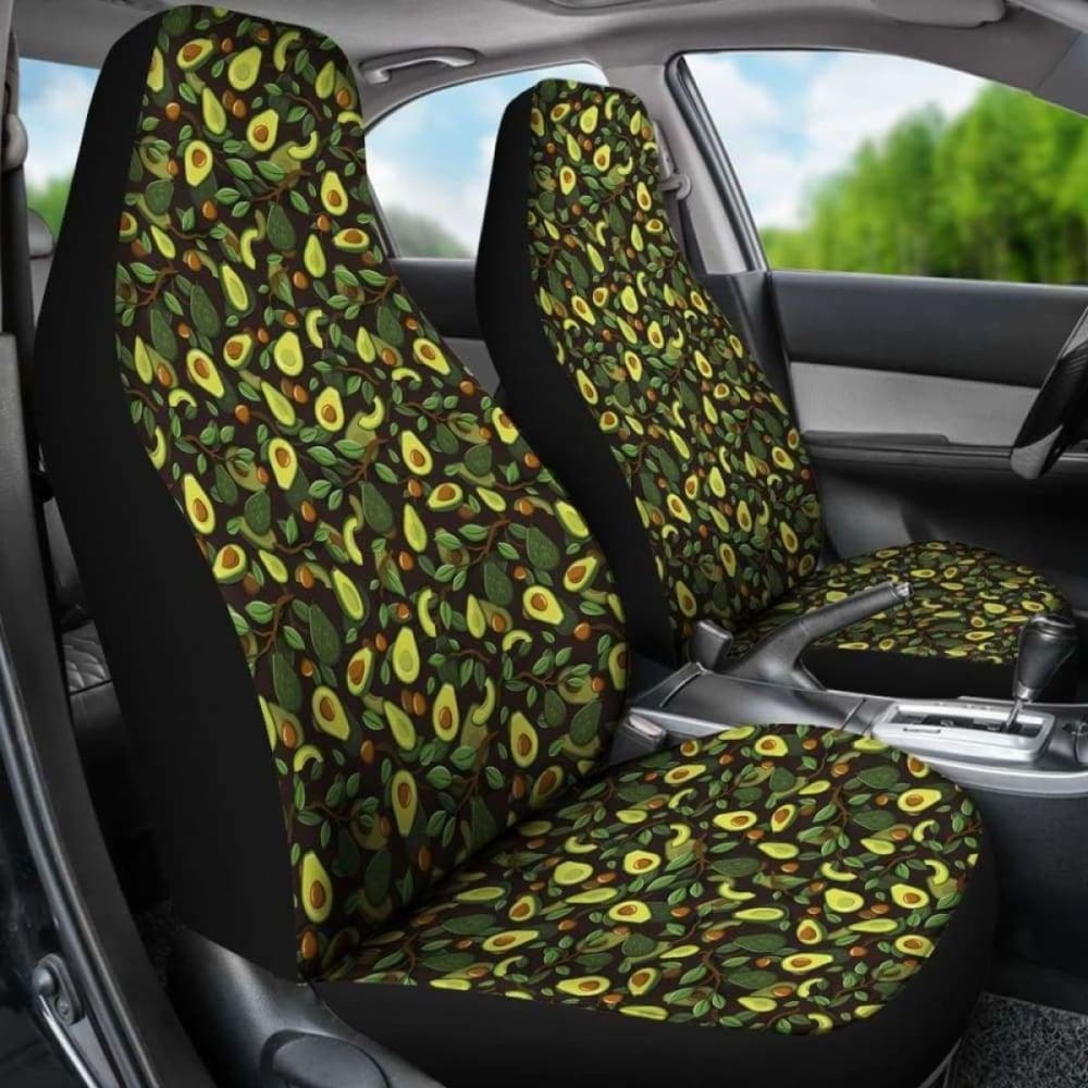 Soft Avocado Pattern Car Seat Covers - Universal Fit Seat Protectors for Cars & Trucks (174914) - Perfect for Road Trips, Daily Commutes & Protecting Leather Seats