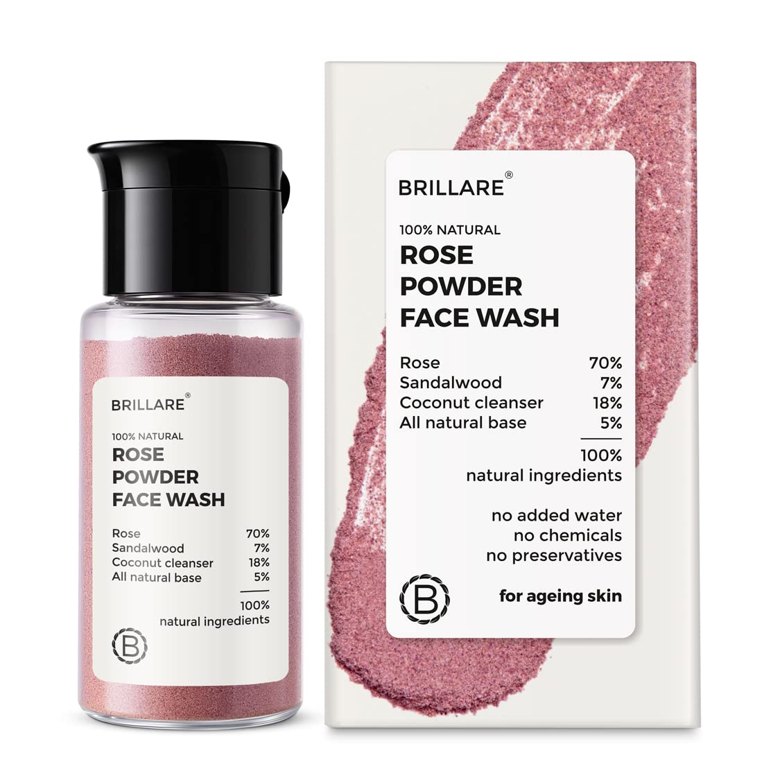 Brillare Neem Face Wash for Acne & Pimples Treatment with Bergamot Oil | Brillare Rose Face Wash Anti-Aging with Sandalwood & Coconut Oil | 30g + 15g Combo Set | Daily Skincare Routine for Clear, Hydrated & Youthful Skin
