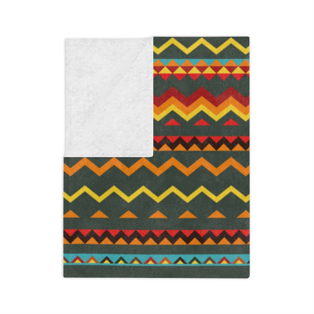 Southwestern Blanket - Sahara Sunrise Velveteen Minky Throw | Soft Polyester Fleece with One-Sided Print | Mexican Style Blanket in 3 Sizes (50x60, 60x80, 72x90) | Perfect for Sofa, Bed, Picnic & Outdoor Use
