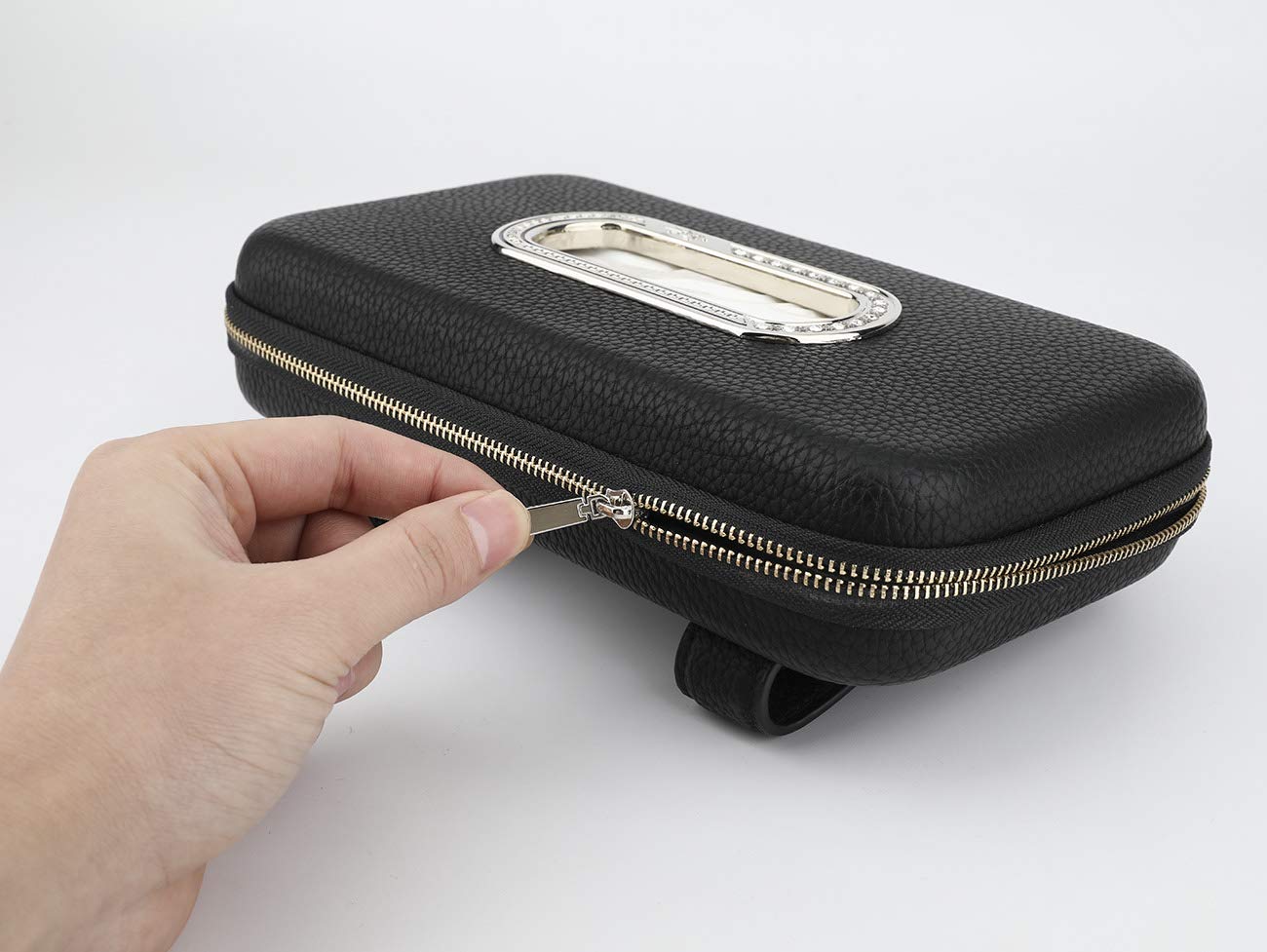 Premium PU Leather Car Visor Tissue Holder - Black Luxury Backseat Napkin Dispenser for Cars, SUVs & Trucks | Perfect for Road Trips, Daily Commute & Family Travel