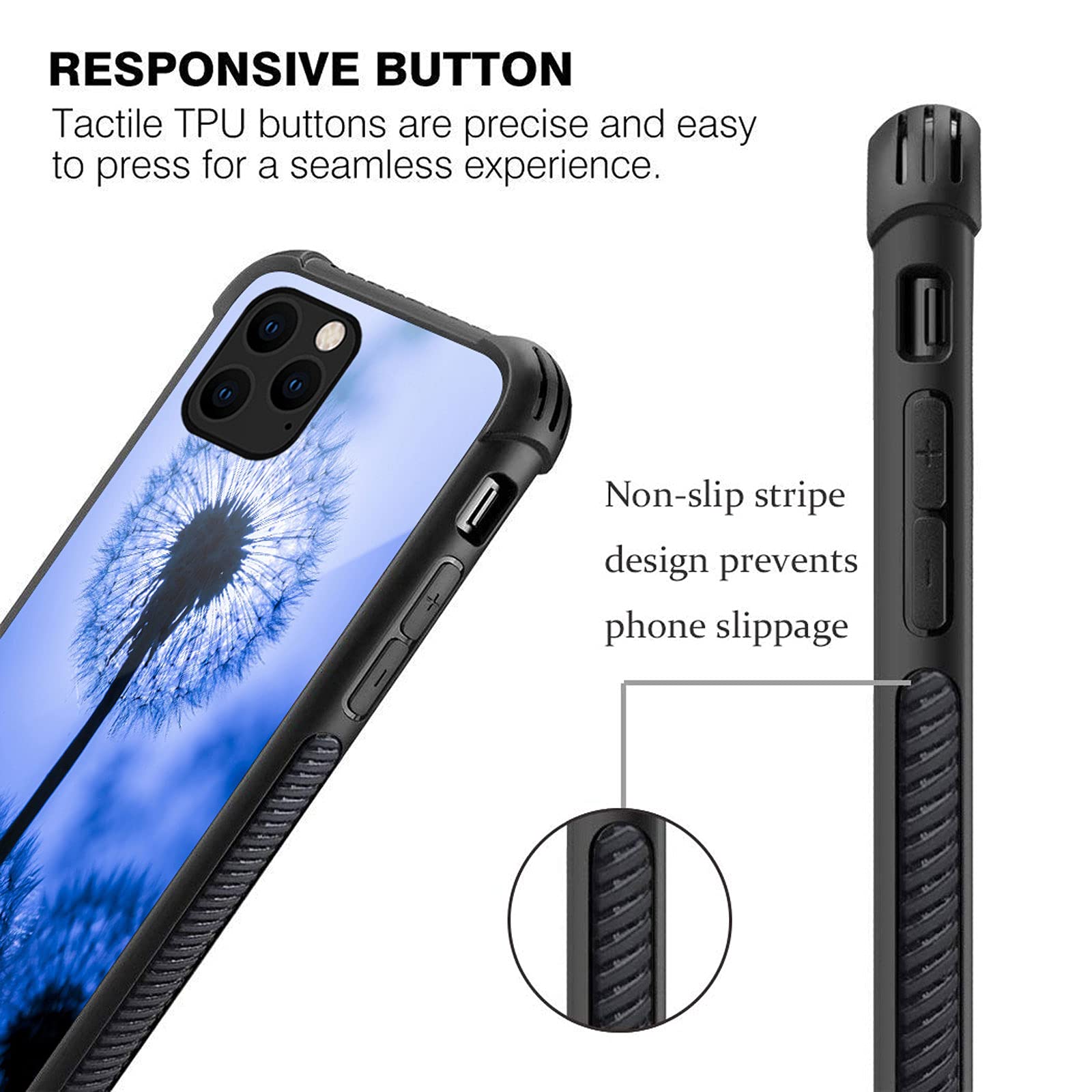 **Dandelion Fluff Blue iPhone 12 Mini Case for Girls - Shockproof, Anti-Scratch Hard PC Back Cover with Picture Pattern Design | Perfect for Everyday Protection & Stylish Outfits**