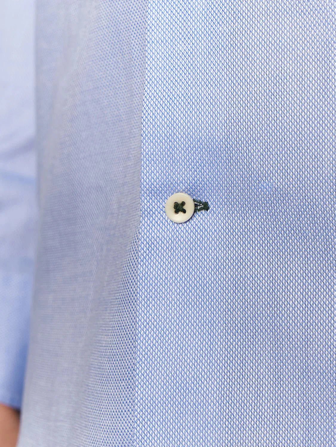 Porto Blue Men's Dress Shirt - Formal Business Attire for Office, Wedding & Special Occasions