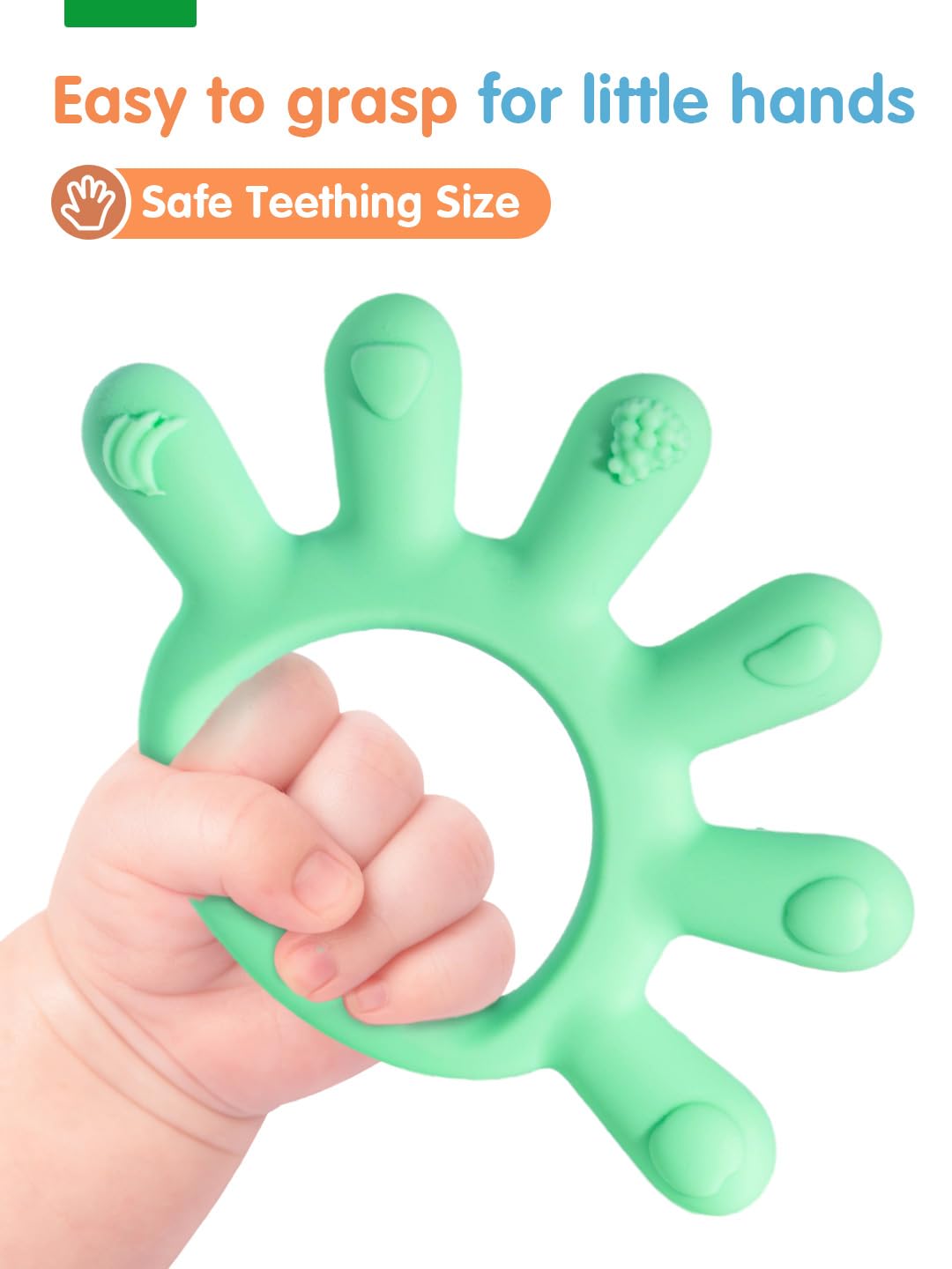 Baby Silicone Teething Toys - Safe for 0-12 Months | Infant Chew Toys for Soothing & Development | Perfect Baby Shower Gift