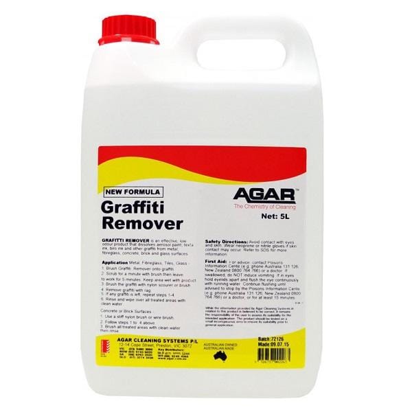 Powerful Agar Graffiti Remover Spray - Fast-Acting Graffiti & Stain Cleaner for Walls, Brick & Concrete - Ideal for Urban Cleanup & Property Maintenance